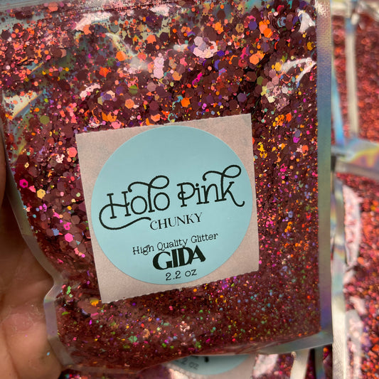 Holo Pink Chunky Glitter - 2.2 oz - GIDA DESIGN