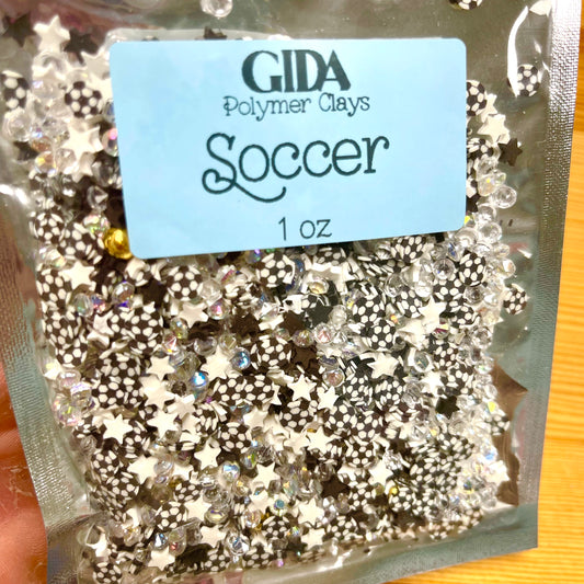 Soccer Polymer clay 1 oz - GIDA DESIGN