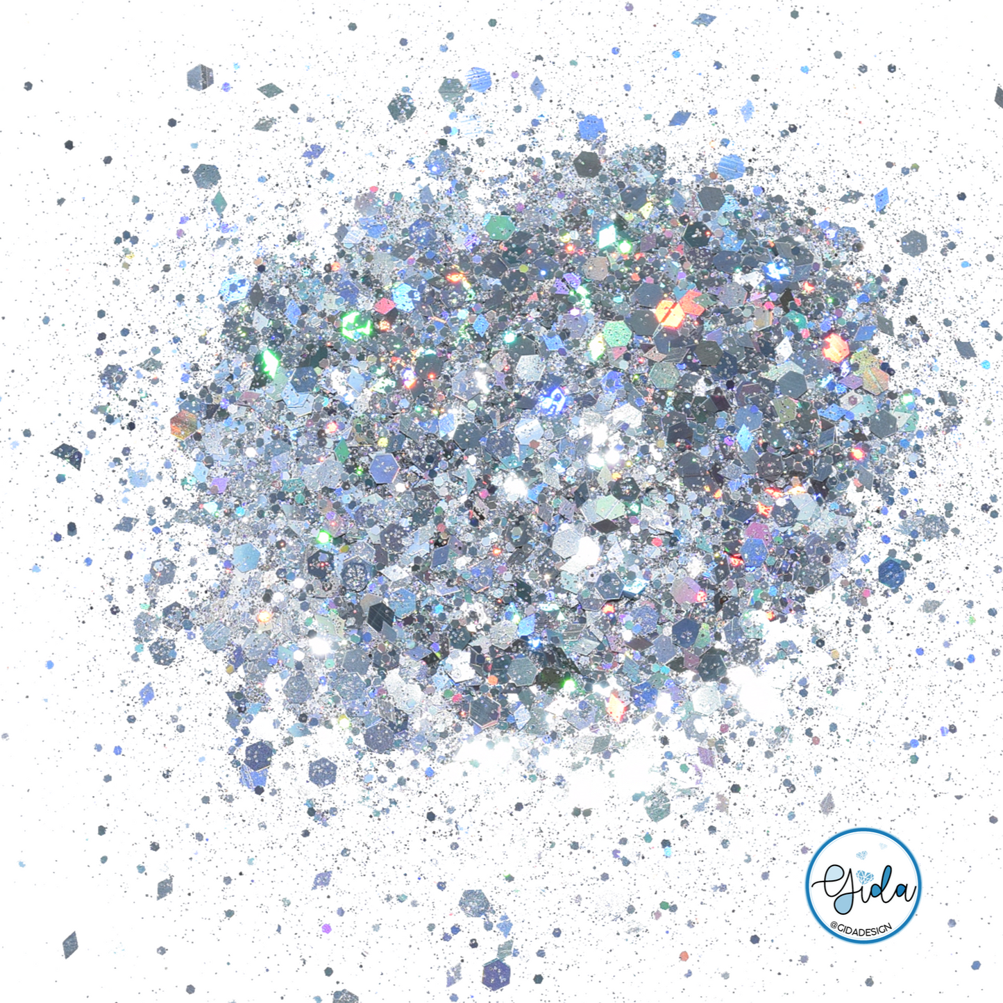 Silver Holo Chunky Glitter - 2 oz - GIDA DESIGN