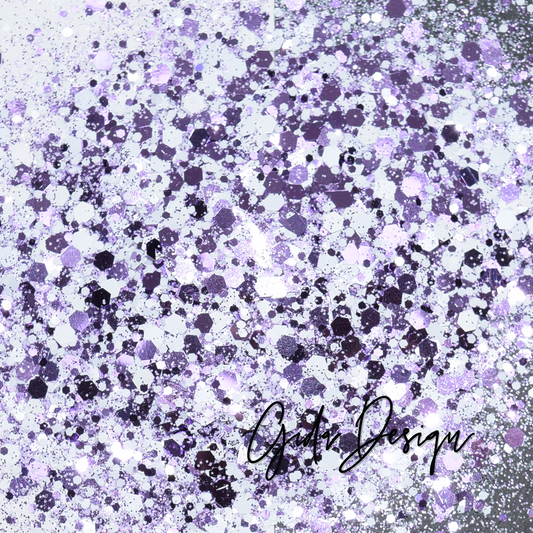 White & Purple Chunky Glitter - 2.2 oz - GIDA DESIGN