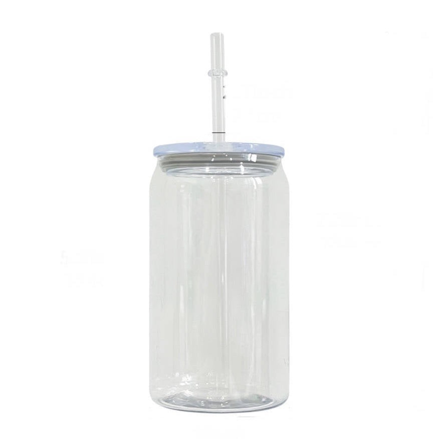 16 Oz Sublimatable Clear Glass Can - NOT DOUBLE WALLED