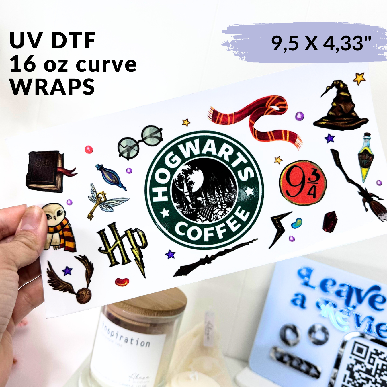 UV DTF - El Cafe del brujo Libbey cup Wrap
