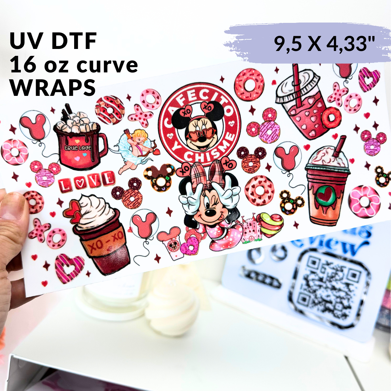 UV DTF - El Cafe de la ratona Libbey cup Wrap