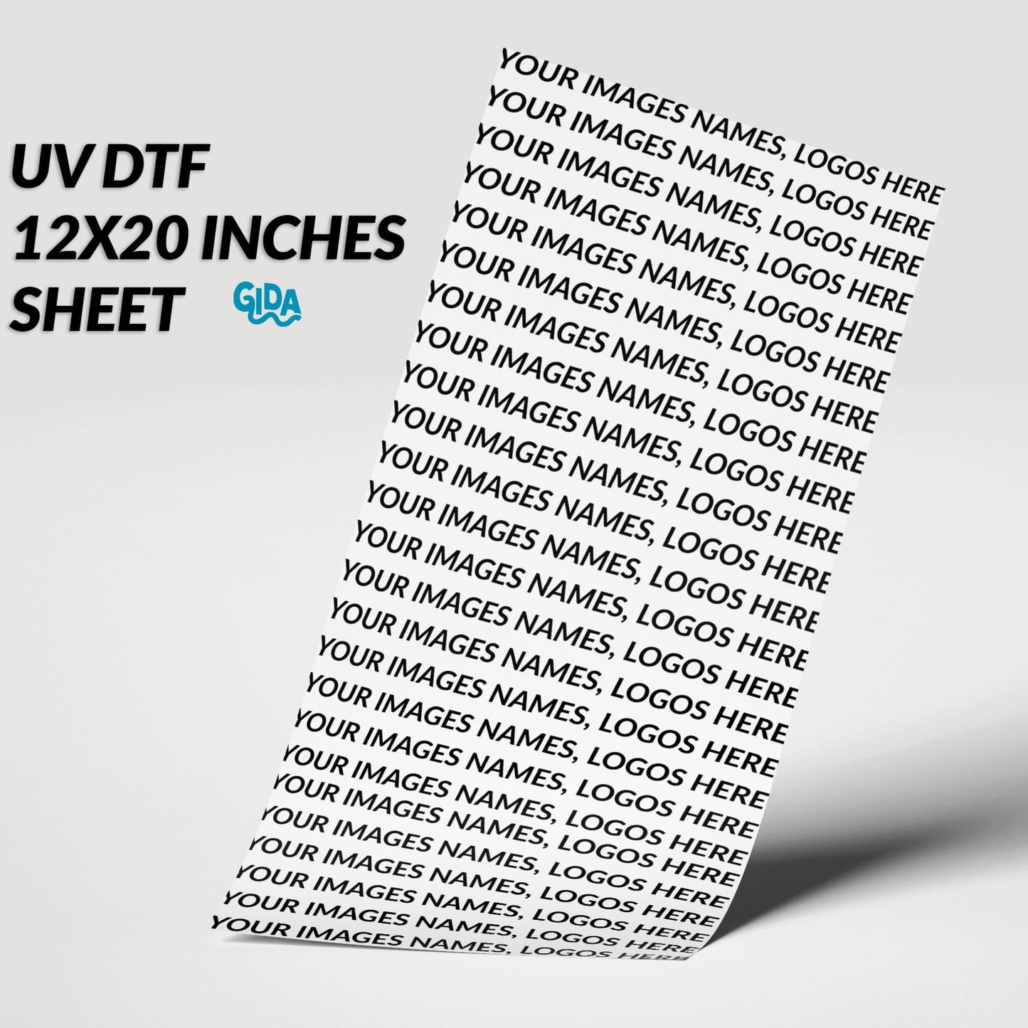 12x20 “ UV DTF - Custom Printing 12x20 inches - Custom Gangsheet