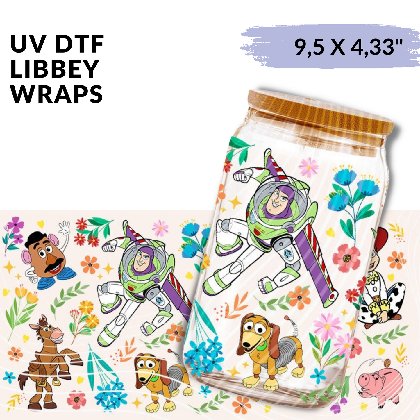 UV DTF - Caricaturas Cuchis Libbey cup Wrap