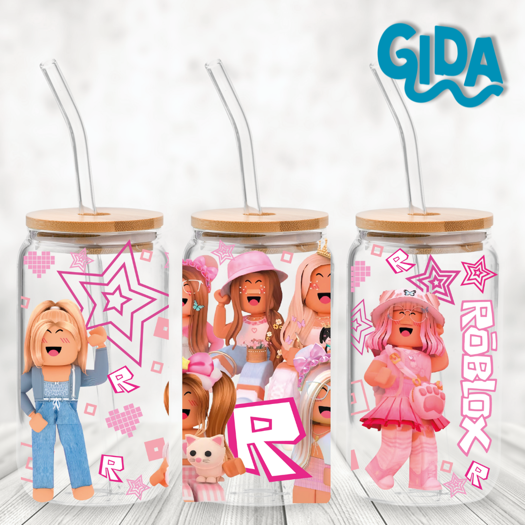 UV DTF -  Roblox Girls libbey cup Wrap