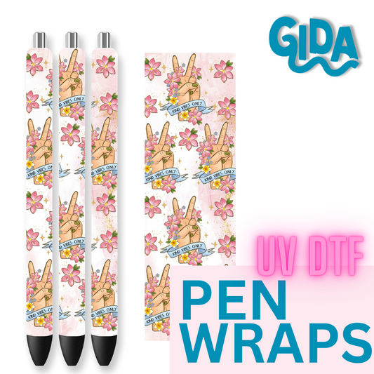 pen wrap UV DTF - Kind vibes Only Pen Wrap