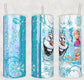 20 OZ straight tumbler Patterned Vinyl - Frozen Elsa  23.5x20.5 centimeters