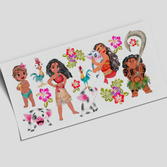 UV DTF Wrap Stickers - Moana friends