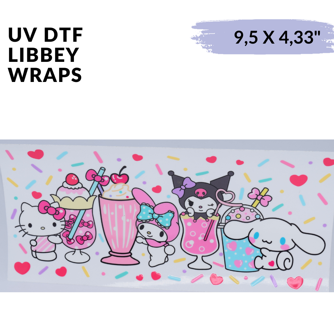Cup Wrap Uv Dtf Sticker - Cuteness Friends Wrap