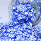 Blue hello Kitty Polymer clay 1 oz