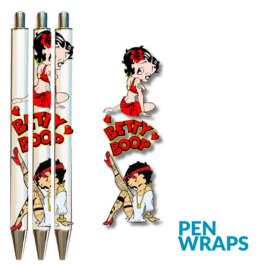 Pen Wrap UV DTF - Betty Boop Pen Wrap