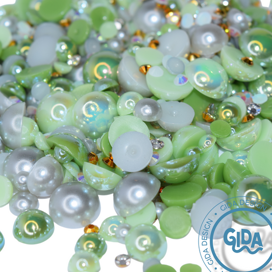 Olive Flat Back Pearl Mix - 1.2 oz