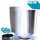 20 oz Double-Walled Blank Tumbler - Acrylic & Metal Snowglobes