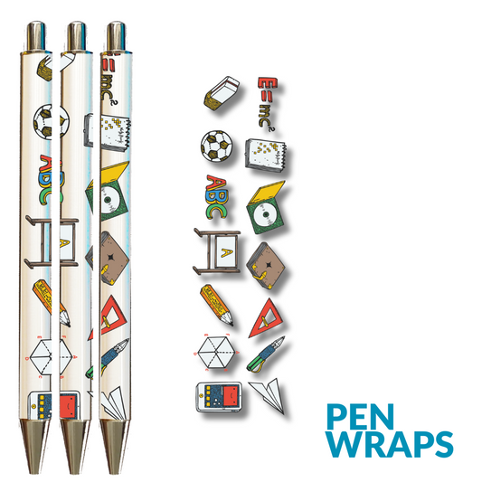Pen Wrap UV DTF - Teacher Items E=mc2 Pen Wrap