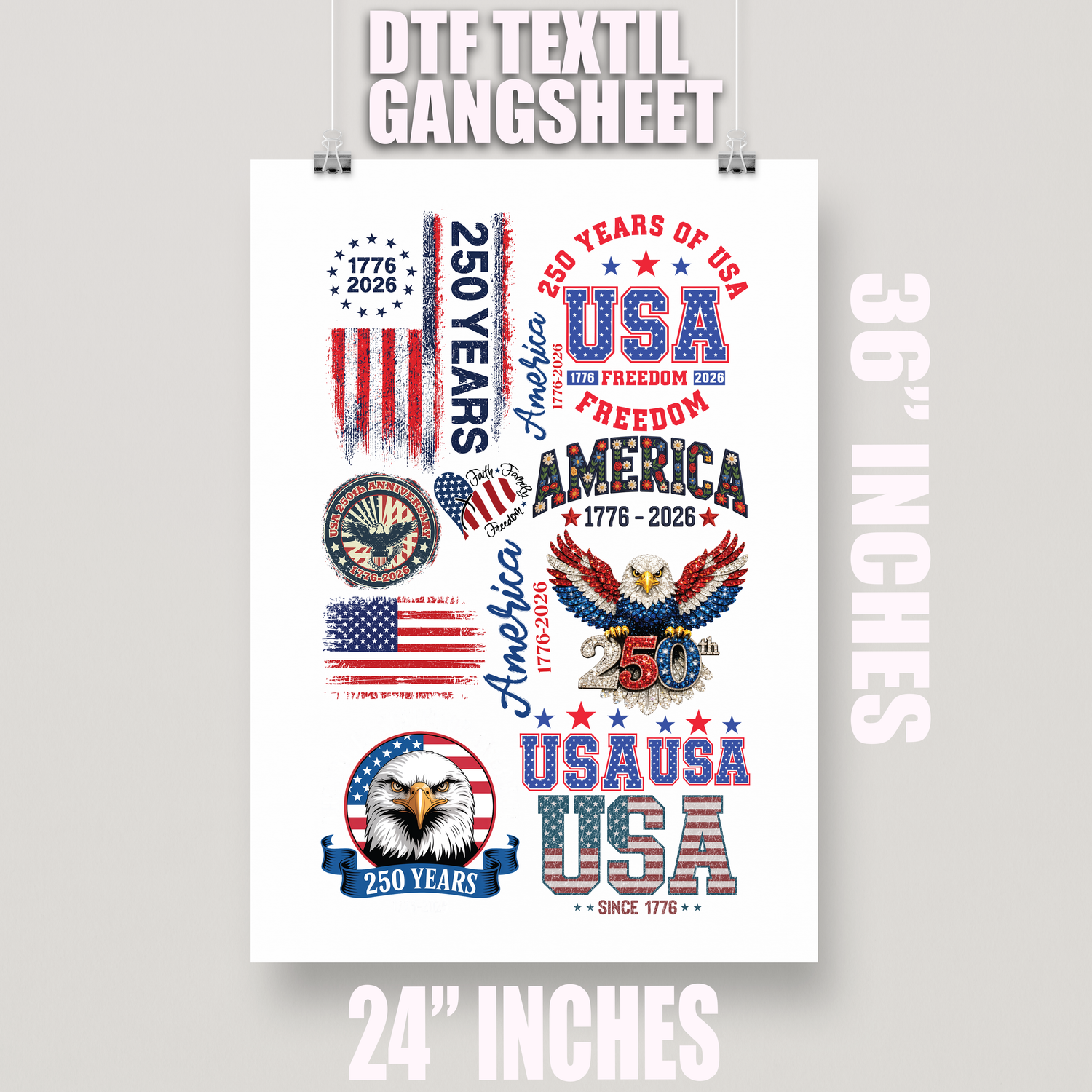 DTF TEXTIL PRE-MADE Gang sheets