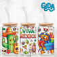 UV DTF Stickers Wraps -  Mexico libbey cup Wrap