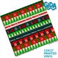 3D - Christmas Traditional Colors Pattern 12x12" Printed Permanent Vinyl