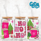 UV DTF - Hot Pink Christmas Tree Glass Can Wrap LIBBEY 16 oz