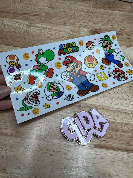 Cup Wrap UV DTF Stickers  - More Mario  Libbey cup Wrap