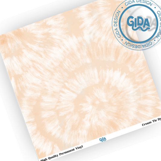 Tie Dye Cream Patterned Vinyl