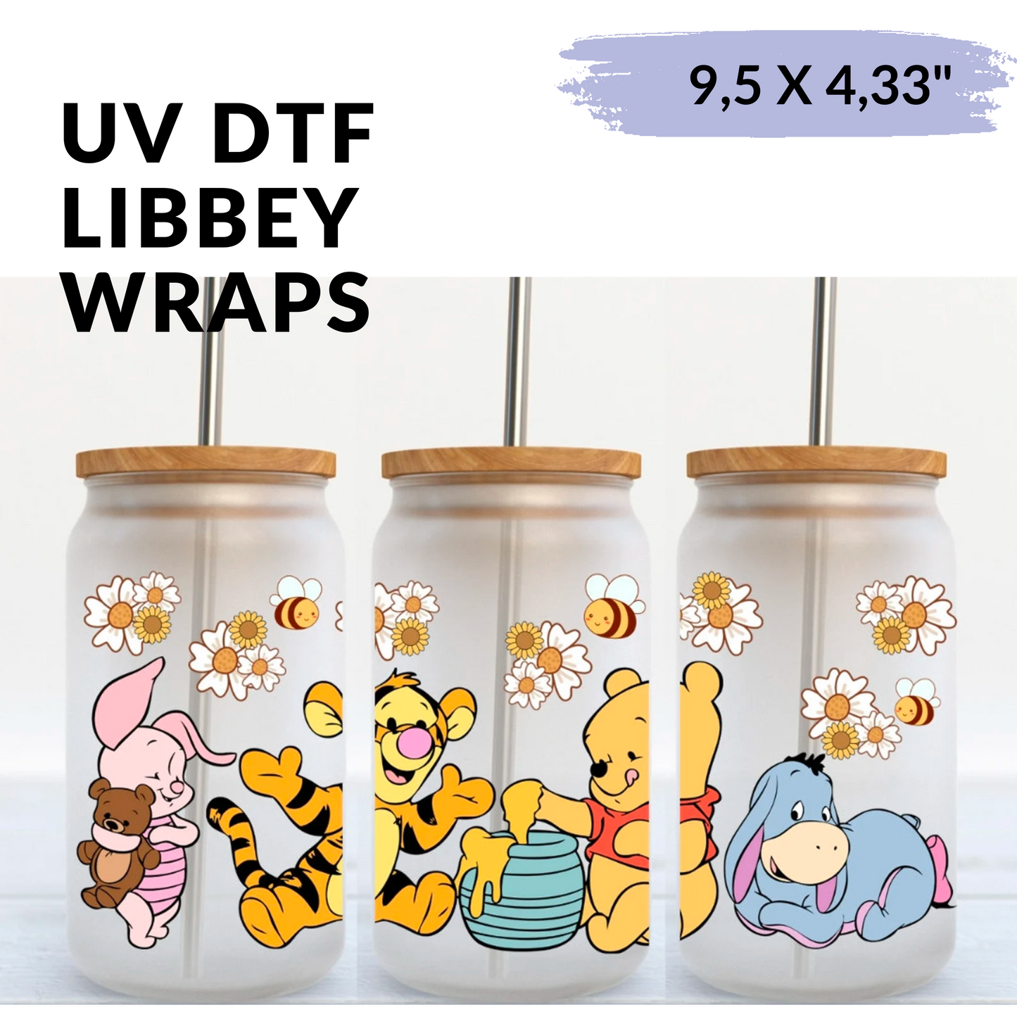 Cup Wrap Uv Dtf Sticker - Honey and Friends libbey cup Wrap