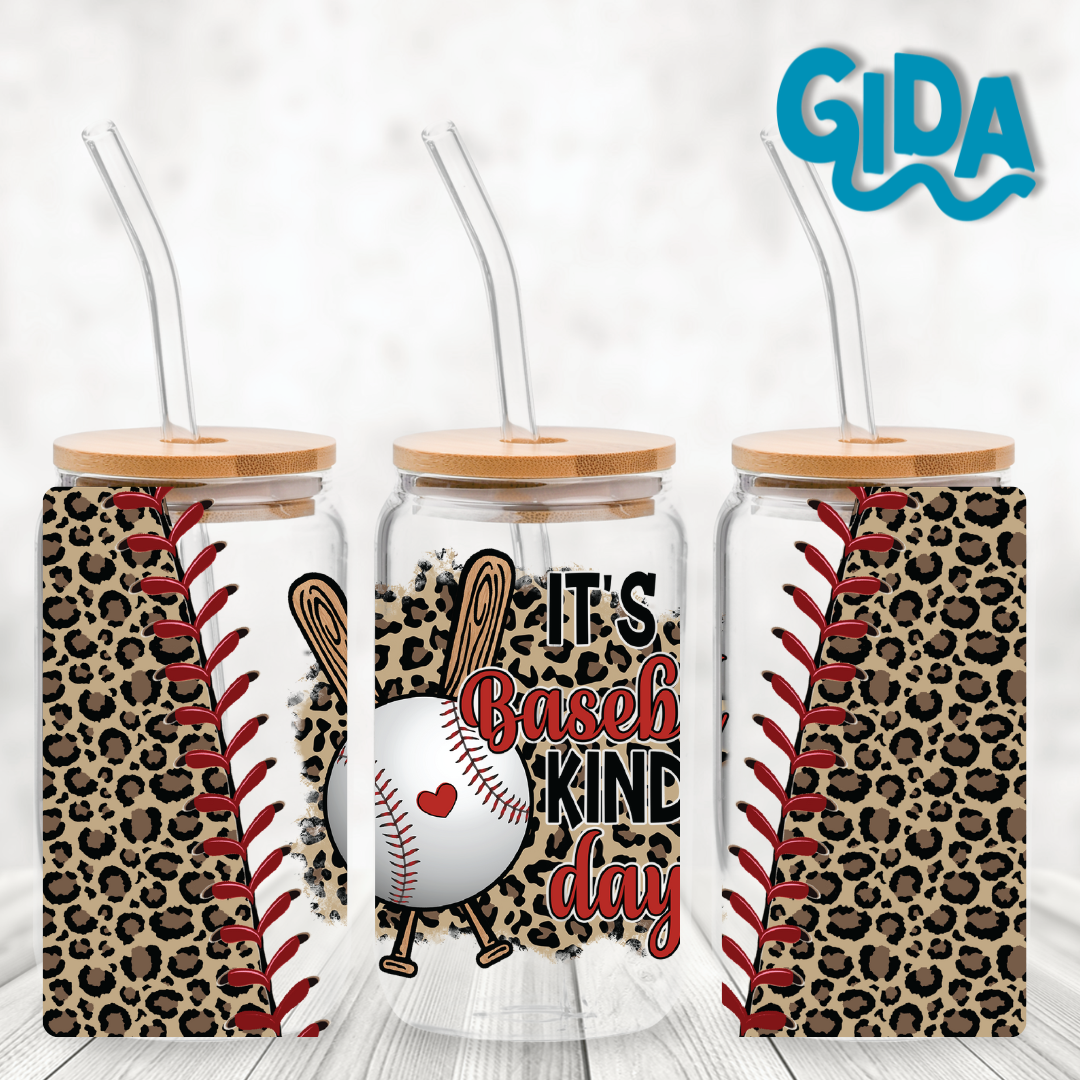 UV DTF - It's baseball Kinda Days Libbey cup Wrap
