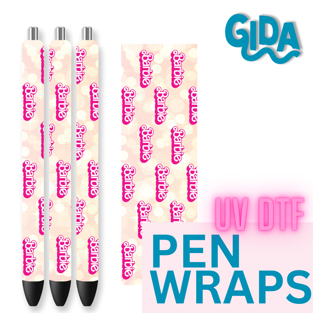 UV DTF - Pen Wrap Barbie baby pink lights