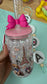Paris Rhinestones Libbey Acrylic Cup 16 oz – Bling Iced Coffee Glass, Handmade Decorated Tumbler, Ready to Ship
