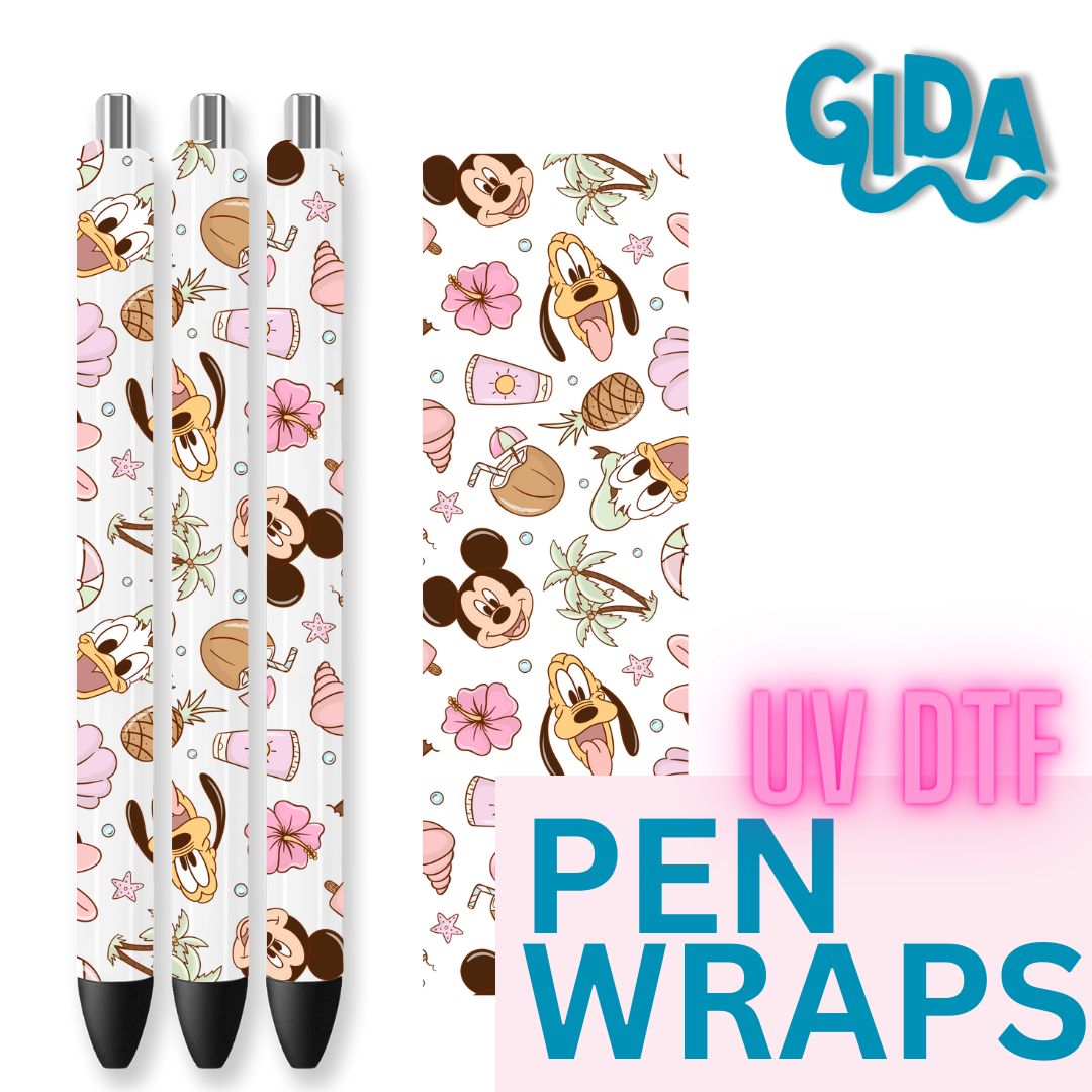 UV DTF - Summer Items Mousses Pen Wrap / Not Background Color