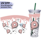 UV DTF - Rose Donuts Black XOXO 24 oz Permanent wrap