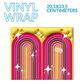 3D - Yellow Shiny Rainbow Straight 20oz Tumbler wrap Vinyl