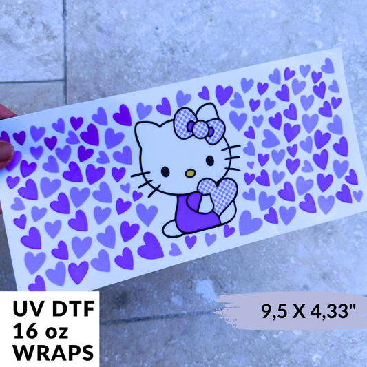 UV DTF - Purple Kitty Libbey Wrap