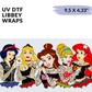 UV DTF Stickers Wrap - Princess Rock and Roll Libbey cup Wrap - tattoo