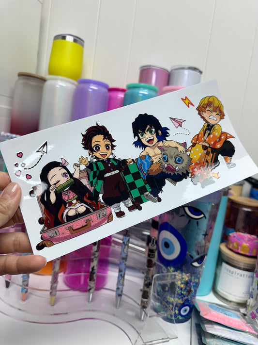 UV DTF Wrap Stickers  - Anime Libbey cup Wrap