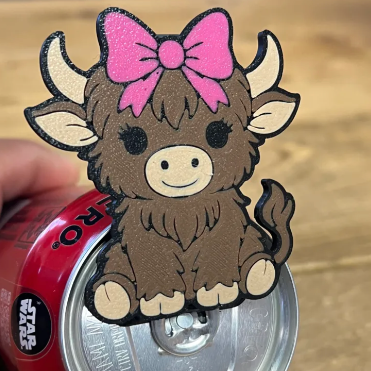 3D Printed Highland Cow Can Opener
