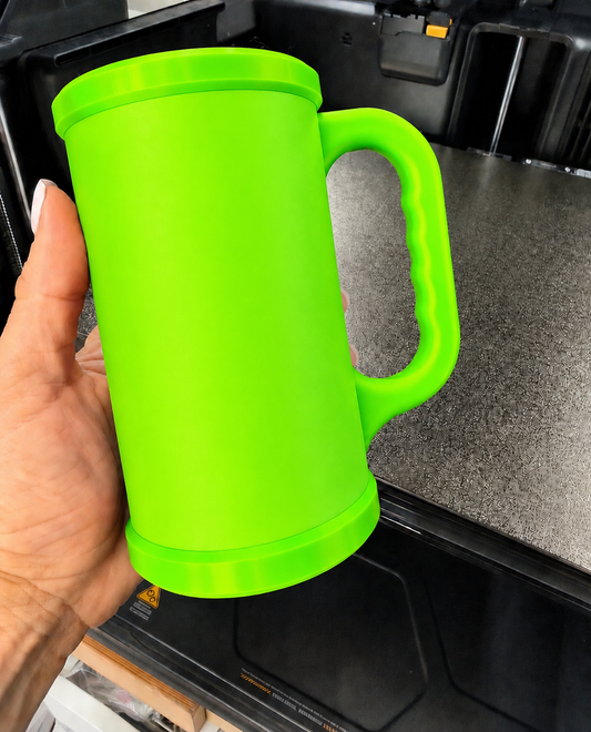 FULL GREEN 3D Printed customized Can cooler set: lid, keychain and opener SIZE 16 OZ