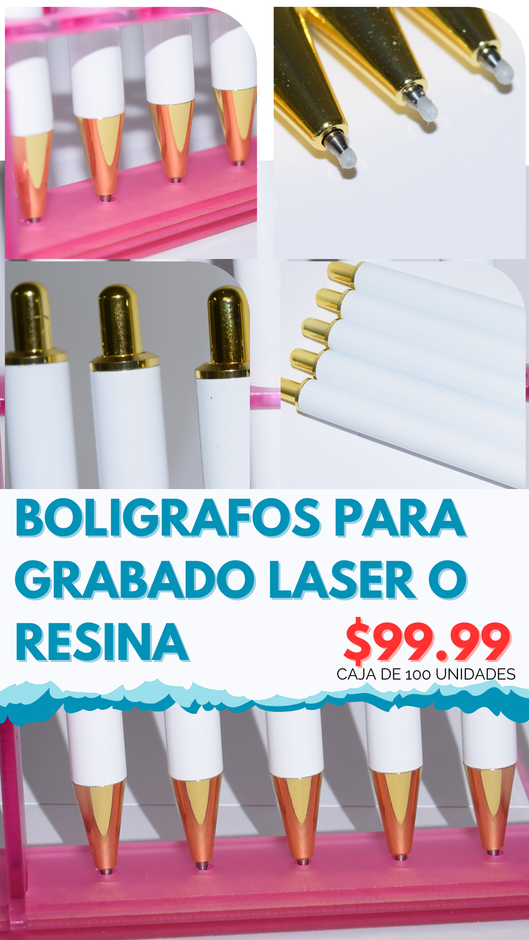 100ct - Stainless Steel Pens set for laser engraving or Epoxy resin