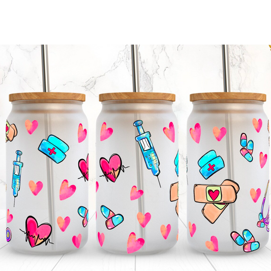 UV DTF Stickers Wrap - Nurse cup Wrap