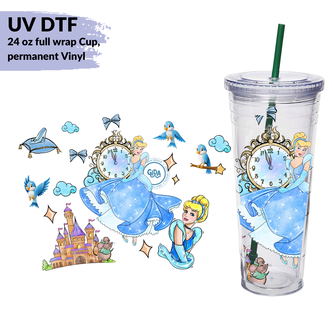 UV DTF - Blue Cinderella  24 oz