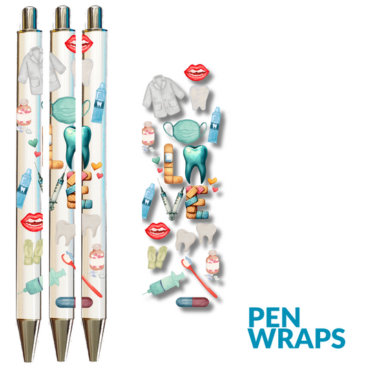 Pen Wrap UV DTF - Dentist  Pen Wrap