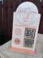 Vertical Qr Acrylic Desk Sign 18x12.4inches