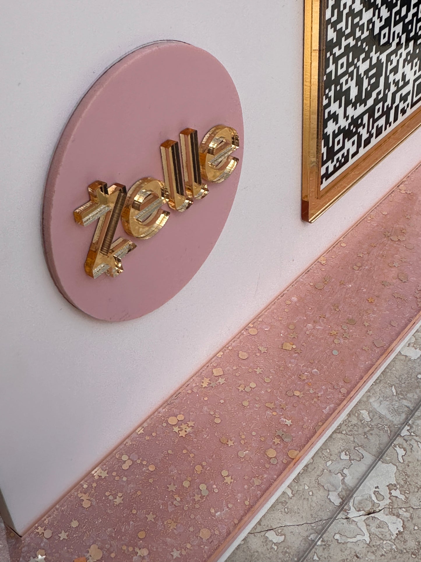 Vertical Qr Acrylic Desk Sign 18x12.4inches