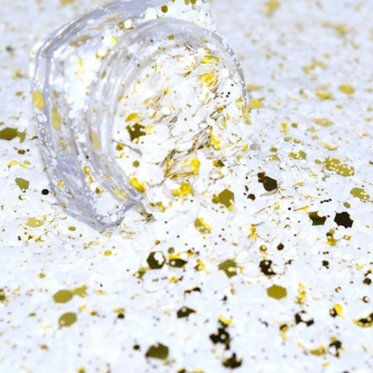 Golden White Glitter - 2.2 oz