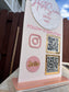 Vertical Qr Acrylic Desk Sign 18x12.4inches
