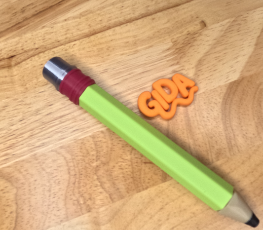 ✏️ 3D Printed Jumbo Pencil Pen | Refillable Ink | Pistachio Gift Ballpoint Pen