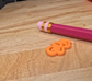 ✏️ 3D Printed Jumbo Pencil Pen | Refillable Ink | Magenta and gold Gift Ballpoint Pen