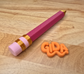 ✏️ 3D Printed Jumbo Pencil Pen | Refillable Ink | Magenta and gold Gift Ballpoint Pen