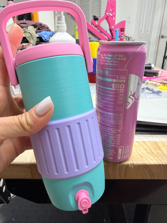 3D Printed 12 oz skinny Can cooler set: lid, keychain and opener