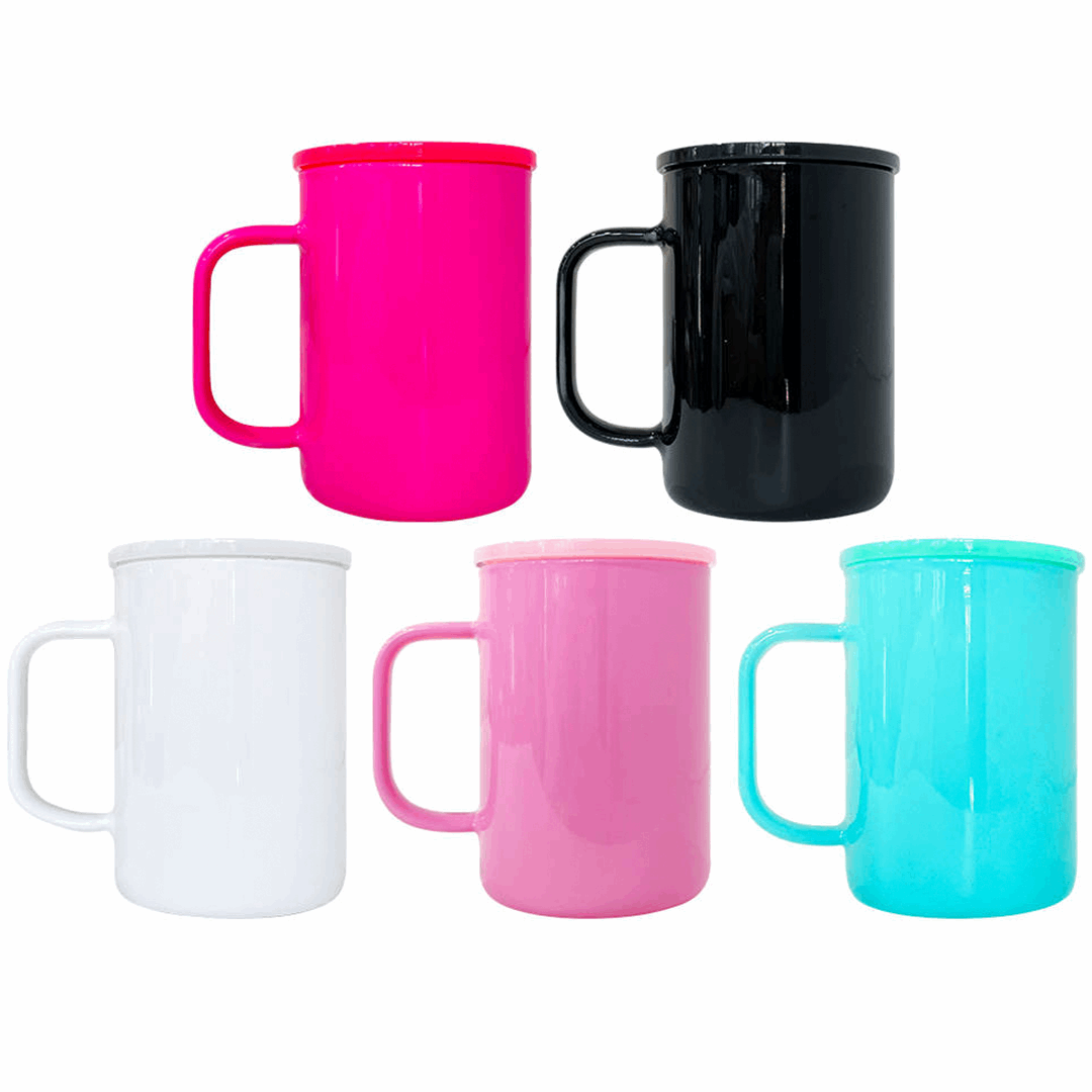 17 oz Sublimatable MACARON Glass Mug With Plastic Lid: Elevate Your Personalization Game